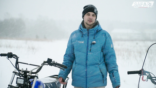 Мотоцикл СКАУТ-3 (с зимним комплектом) против снегохода Альфа - 2